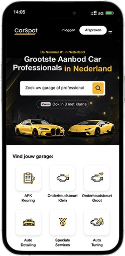 CarSpot NL mobile homepage