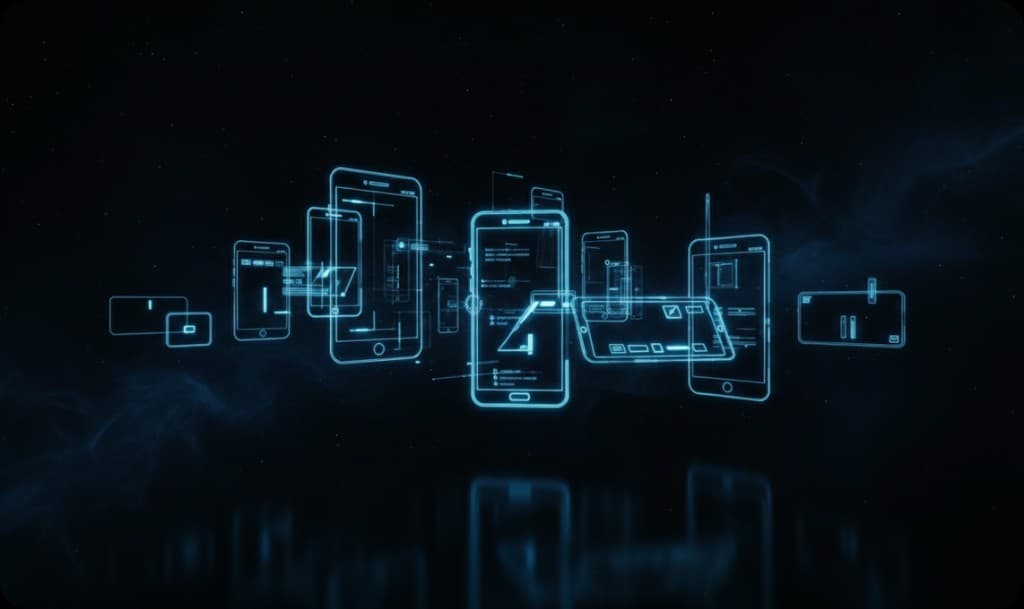 Mobile app wireframe and interface visualization