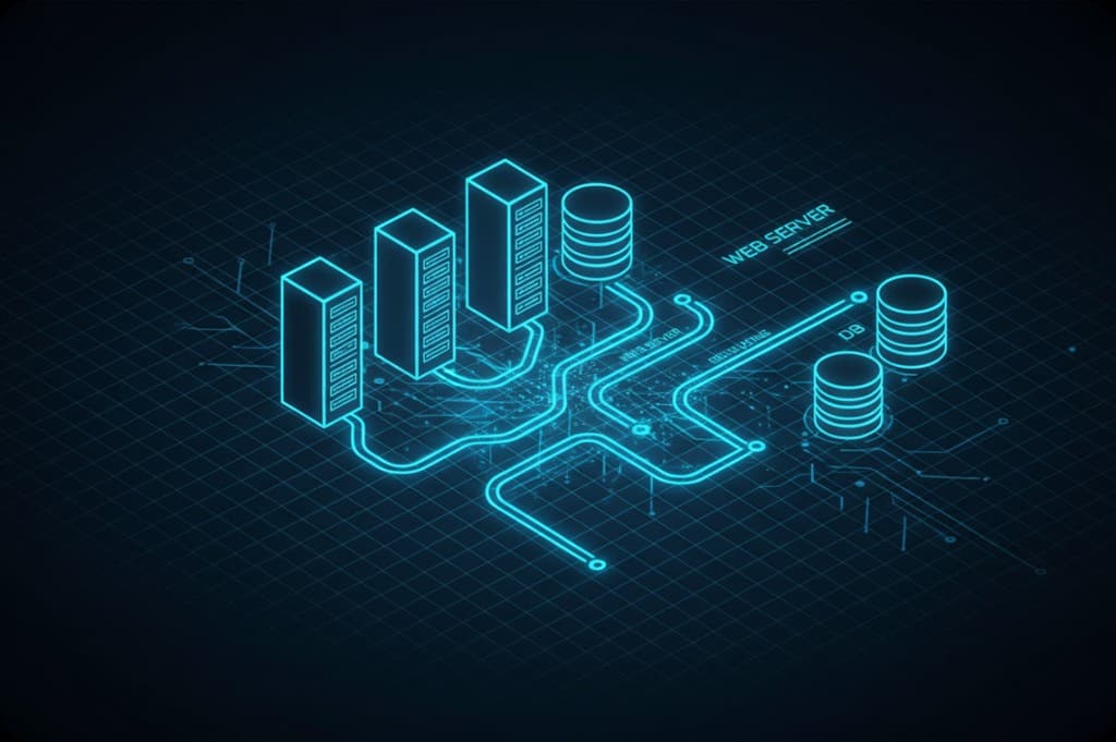 Web server and database infrastructure visualization